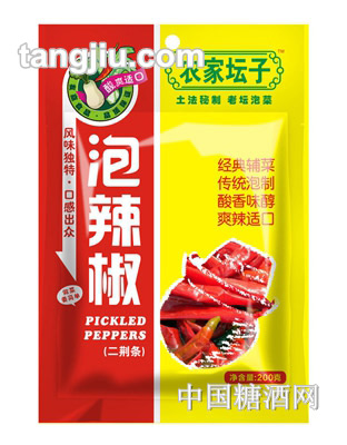 农家坛子泡辣椒200g