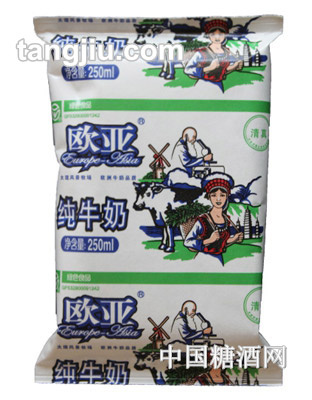 欧亚纯牛奶利乐枕装250ml
