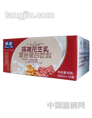 欧亚核桃花生乳复合蛋白饮料250ml16盒