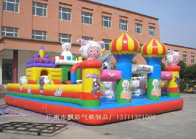 供应广州气模玩具儿童城堡充气水池充气游泳池气垫玩具