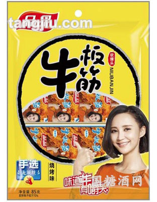 品品牛板筋烧烤味85克（龙须丝）