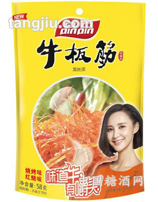 品品牛板筋红烧味烧烤味58克（龙须丝）