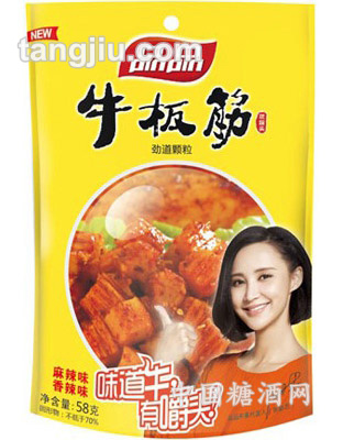 品品牛板筋麻辣味香辣味58克(劲道颗粒)