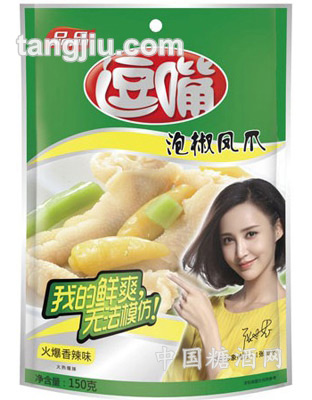 逗嘴泡椒凤爪火爆香辣味150克