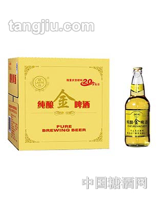 崂特纯酿金啤酒500ml