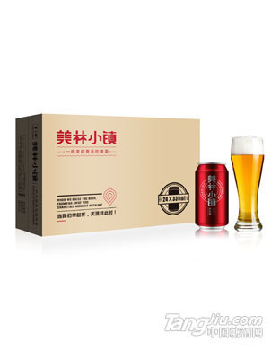 美林小镇啤酒330ML红罐包装