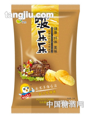 啵乐乐马铃薯脆片（多汁牛排味）70g