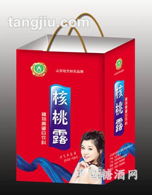 核桃露红蓝色礼袋装