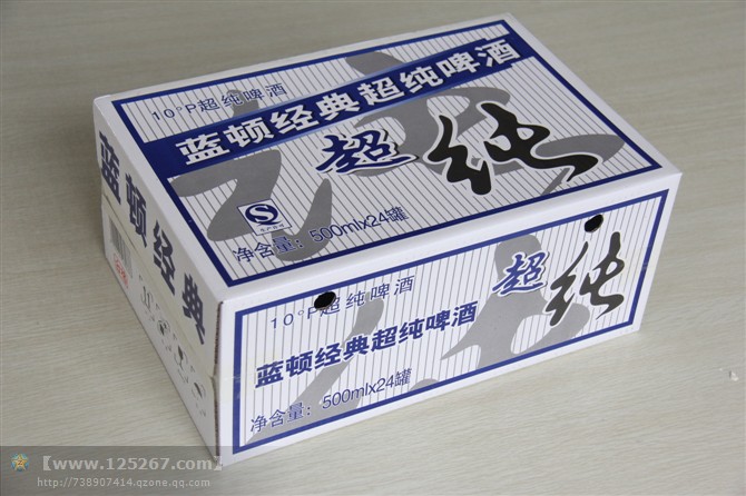 500ml蓝顿超纯啤酒外箱