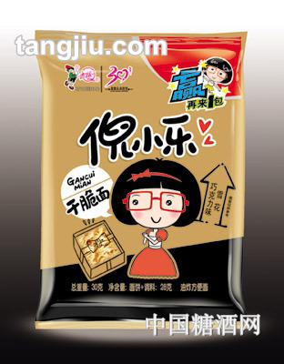 青援倪小乐雪花巧克力味干脆面30g