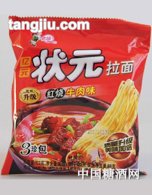 青援状元拉面红烧牛肉味93g