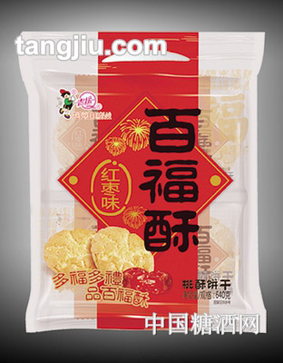 青援百福酥红枣味桃酥饼干