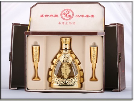 秦唐金箔酒价格2012年秦唐金箔酒40年价格