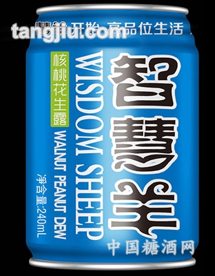 智慧羊核桃花生露原浆240ml听装