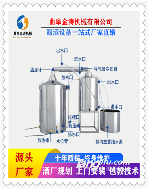 赣州全自动家庭酿酒机 蒸酒设备 小型白酒酿造设备规格