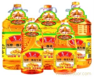 供应鲁花一级压榨花生油5L4桶180元