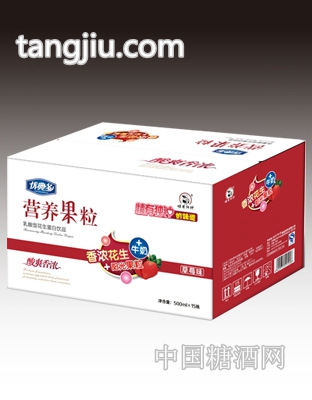 优典多营养果粒草莓外箱500ml