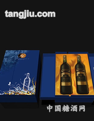 双只蓝色礼盒含礼袋