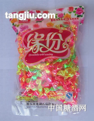 瑞群缘分水果糖375g