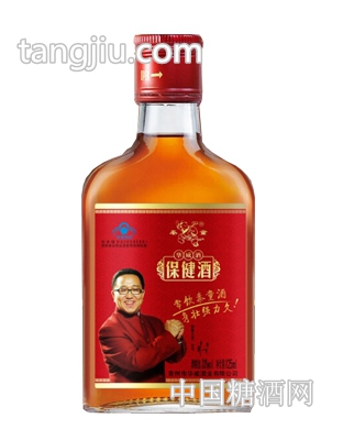 秦童保健酒瓶贴