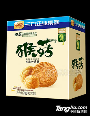猴菇无蔗糖饼干750g