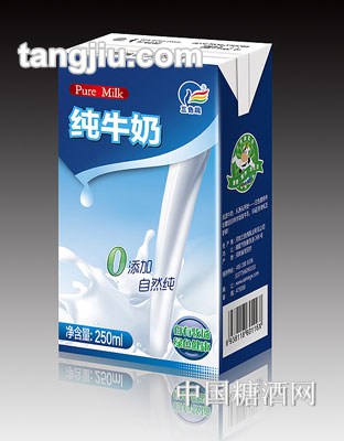 三色鸽盒装纯奶250ml