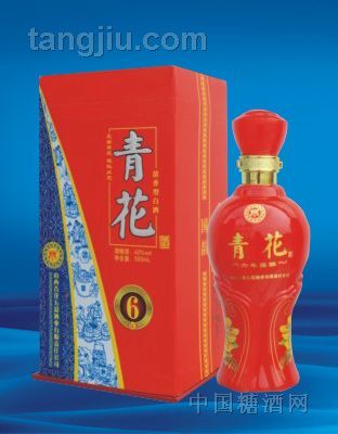 国韵青花酒六年陈酿浓香型白酒