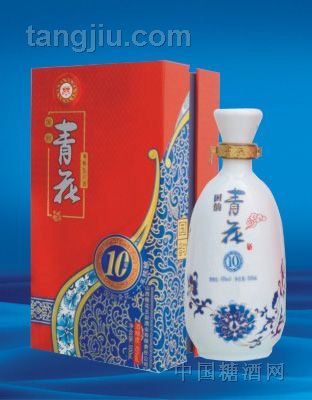 国韵青花酒十年陈酿清香型白酒