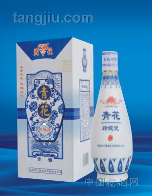 青花玲珑瓷淡雅酒
