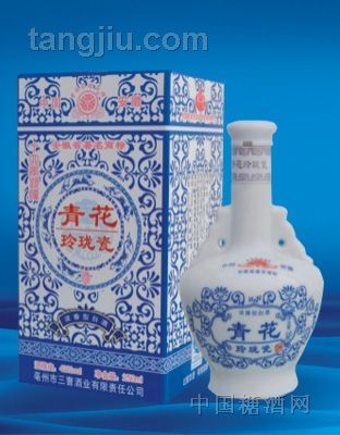 青花玲珑瓷16年封坛三曹酒
