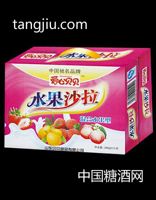 爱心贝贝水果沙拉红色