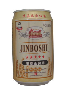 易拉罐小麦王啤酒