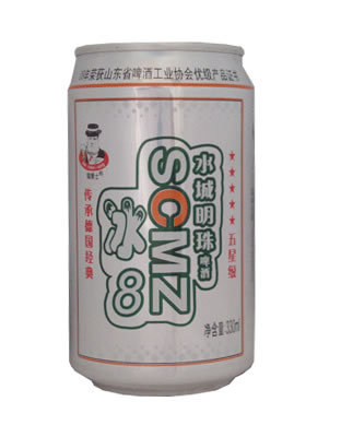 易拉罐水城明珠冰8啤酒