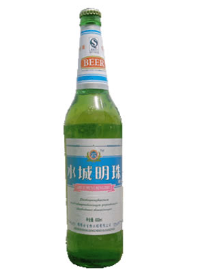 水城明珠啤酒_白色酒标