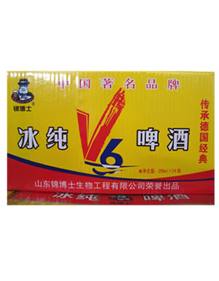 锦博士冰纯V6啤酒 包装箱