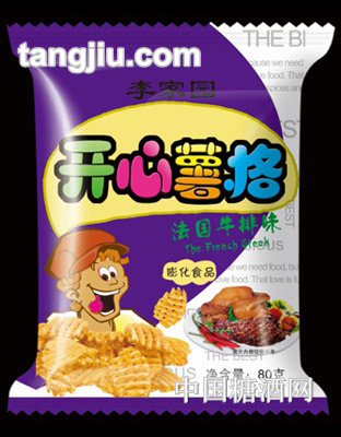 李家园开心薯格法国牛排味80g