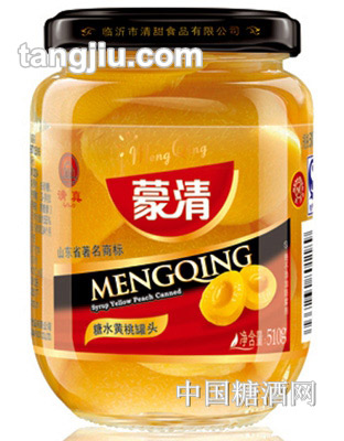 蒙清糖水黄桃罐头510g