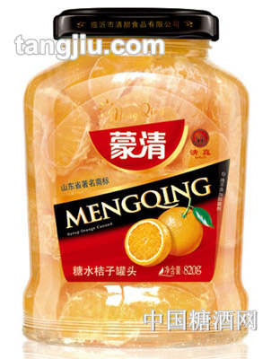 蒙清糖水桔子罐头820g