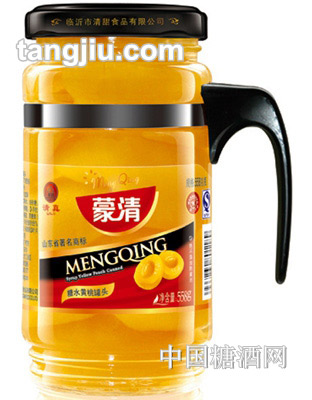 蒙清糖水黄桃罐头558g