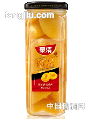 蒙清糖水黄桃罐头450g