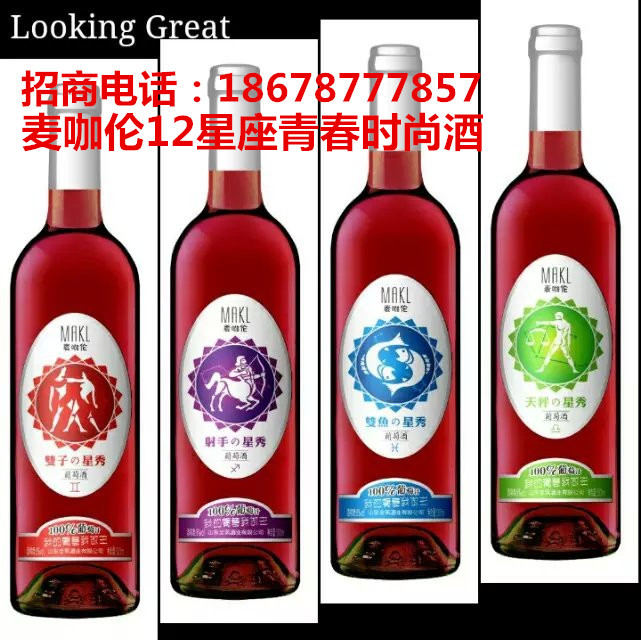 麦咖伦12星座时尚青春酒