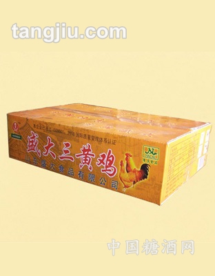盛大三黄鸡箱装
