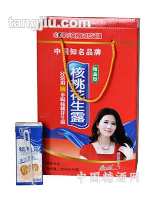 核桃花生露礼袋装红色