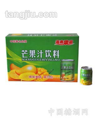 芒果汁饮料箱装绿黄色