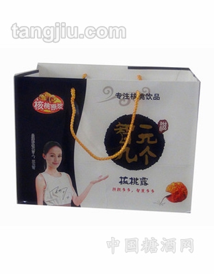 智元九个核桃礼盒装蓝色手提袋