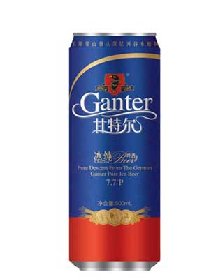 甘特尔啤酒500ML拉罐(效果图)冰纯