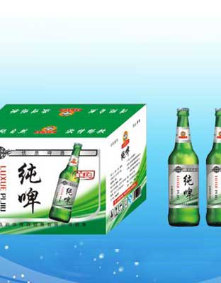 330毫升鲁雪纯啤-绿纹箱