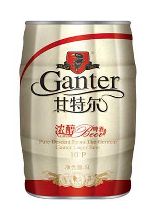 甘特尔啤酒5L桶装(效果图)浓醇