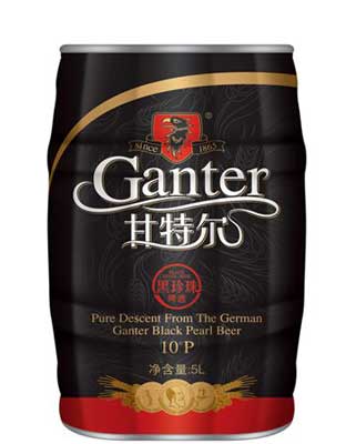 甘特尔啤酒5L桶装(效果图)黑珍珠
