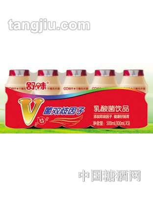 舒味V菌双歧因子乳酸菌饮品100mlx5瓶装